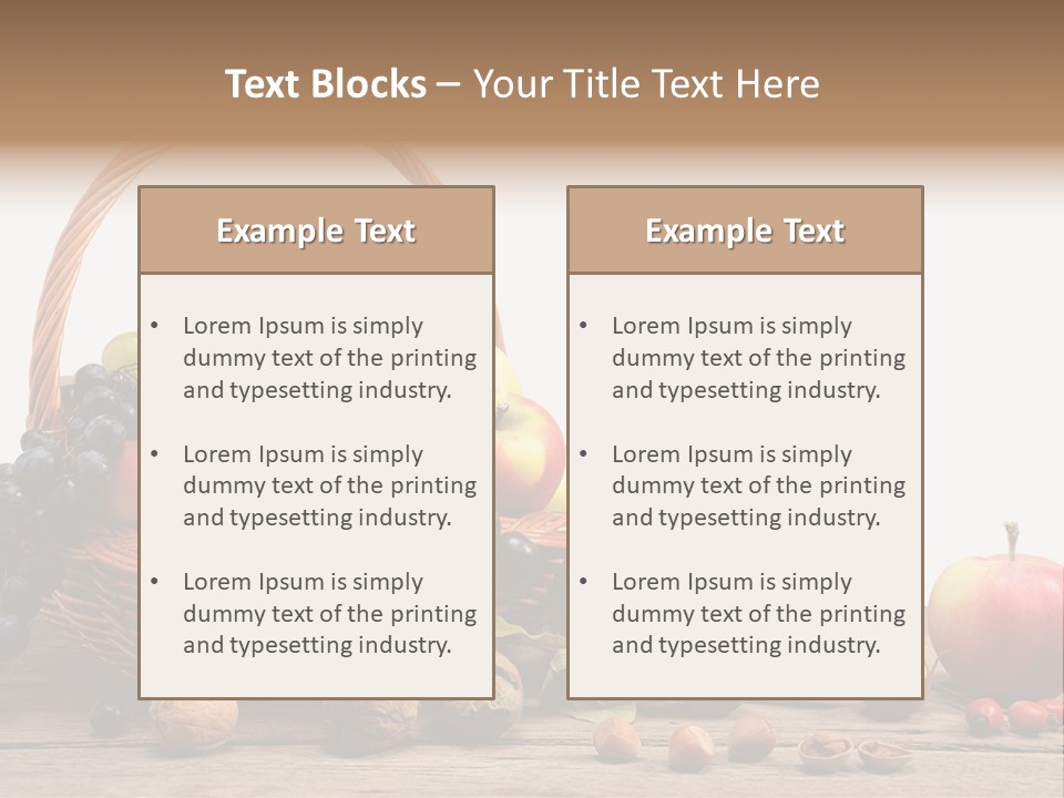 Wicker Basket Fruits Rose Hip PowerPoint Template