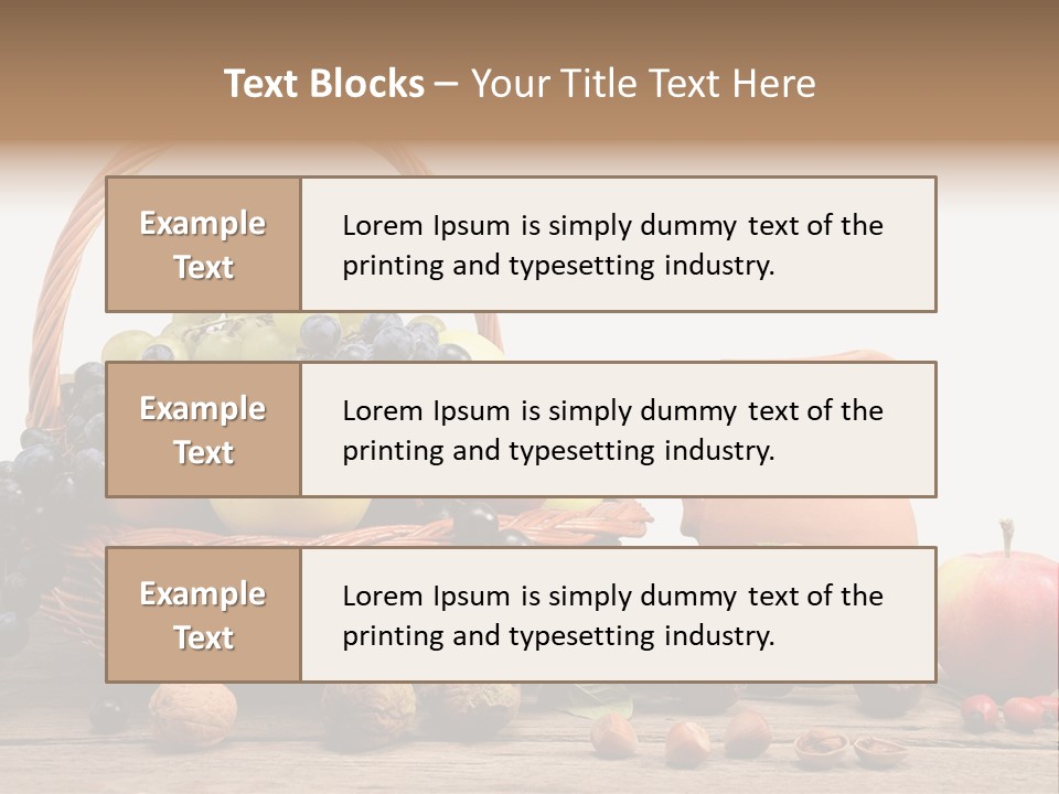 Wicker Basket Fruits Rose Hip PowerPoint Template