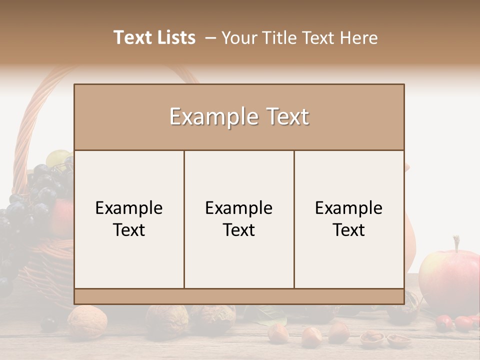 Wicker Basket Fruits Rose Hip PowerPoint Template