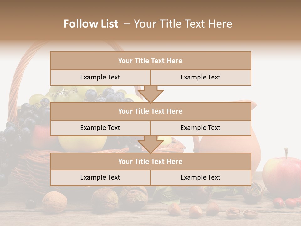 Wicker Basket Fruits Rose Hip PowerPoint Template