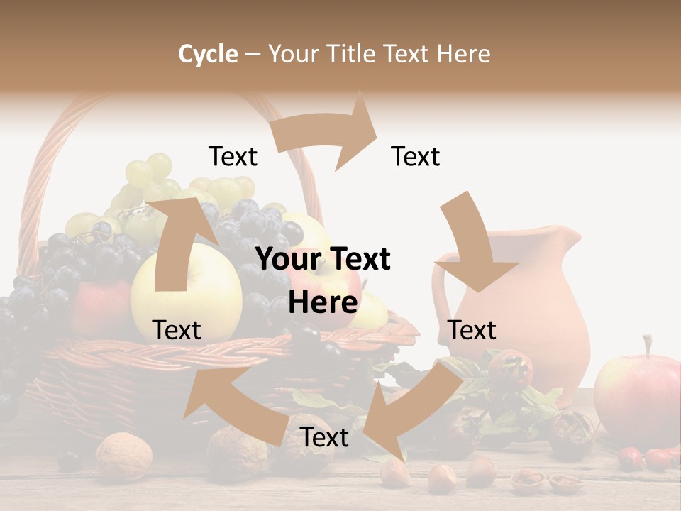 Wicker Basket Fruits Rose Hip PowerPoint Template