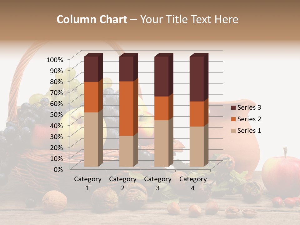 Wicker Basket Fruits Rose Hip PowerPoint Template