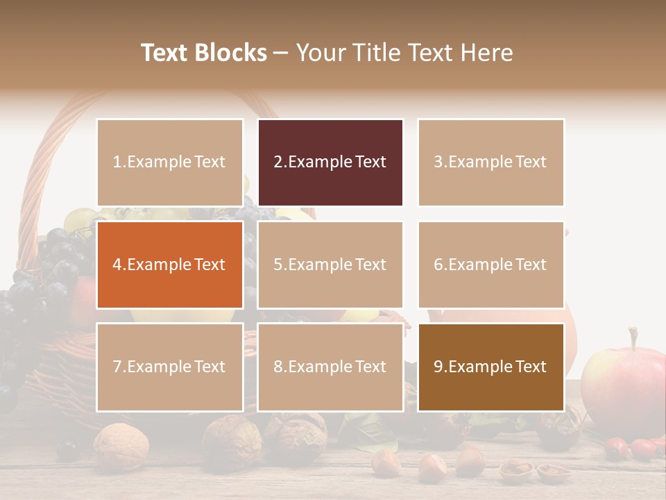 Wicker Basket Fruits Rose Hip PowerPoint Template