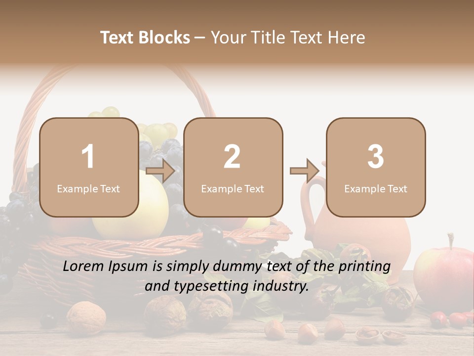 Wicker Basket Fruits Rose Hip PowerPoint Template