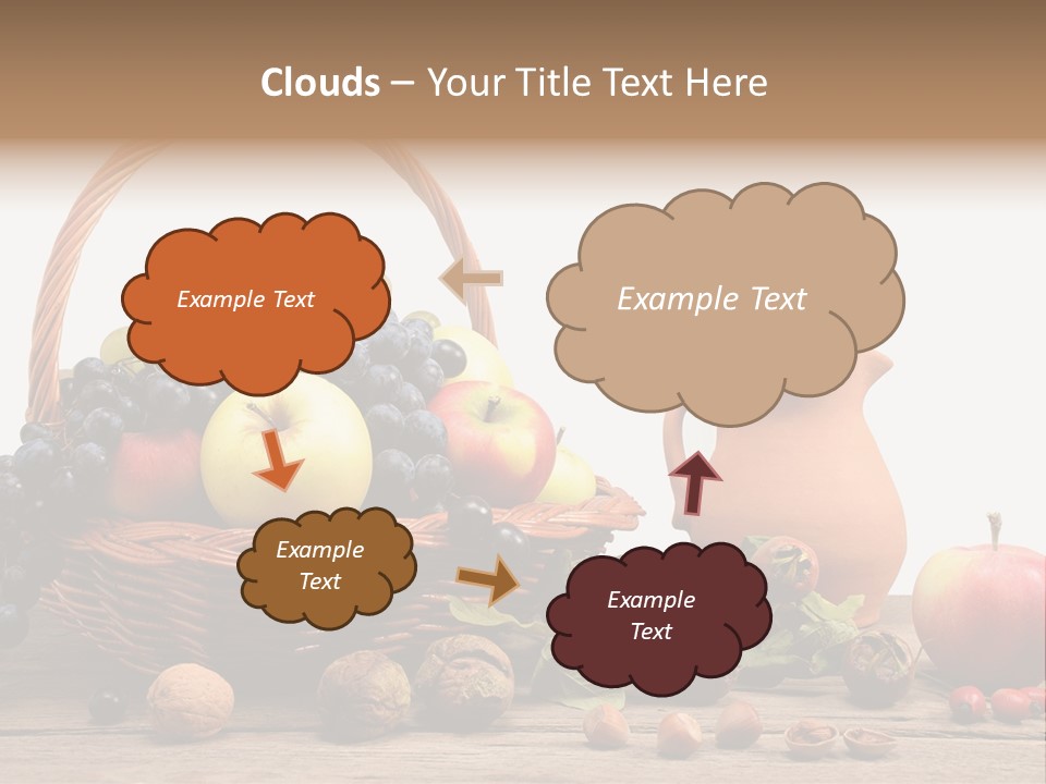 Wicker Basket Fruits Rose Hip PowerPoint Template