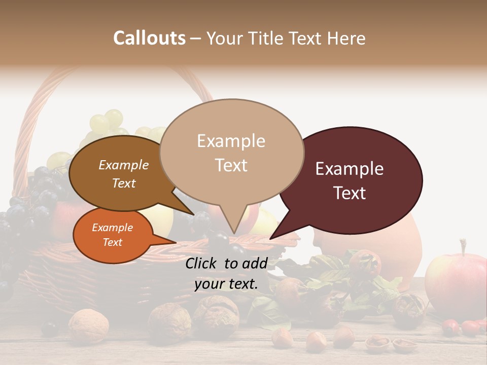 Wicker Basket Fruits Rose Hip PowerPoint Template