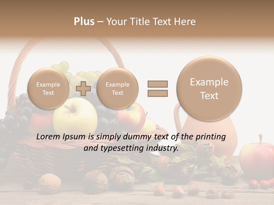 Wicker Basket Fruits Rose Hip PowerPoint Template