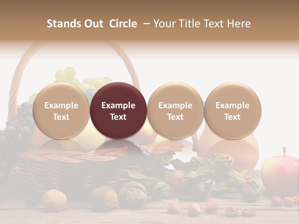 Wicker Basket Fruits Rose Hip PowerPoint Template
