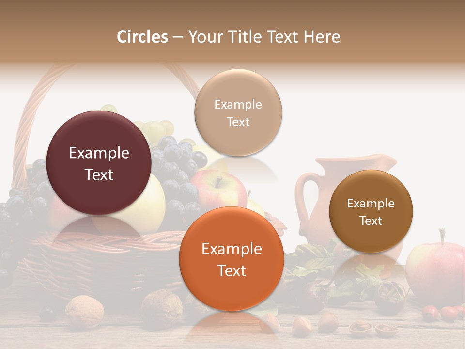 Wicker Basket Fruits Rose Hip PowerPoint Template