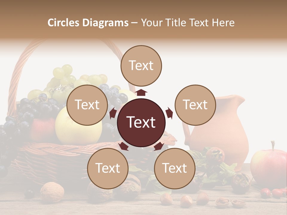 Wicker Basket Fruits Rose Hip PowerPoint Template