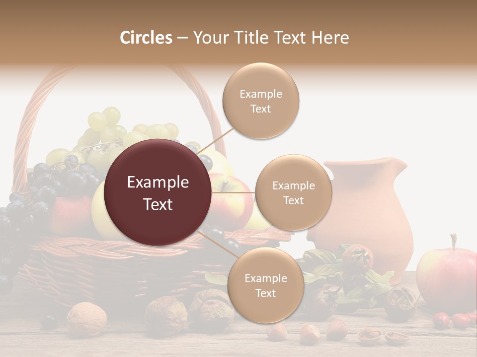 Wicker Basket Fruits Rose Hip PowerPoint Template