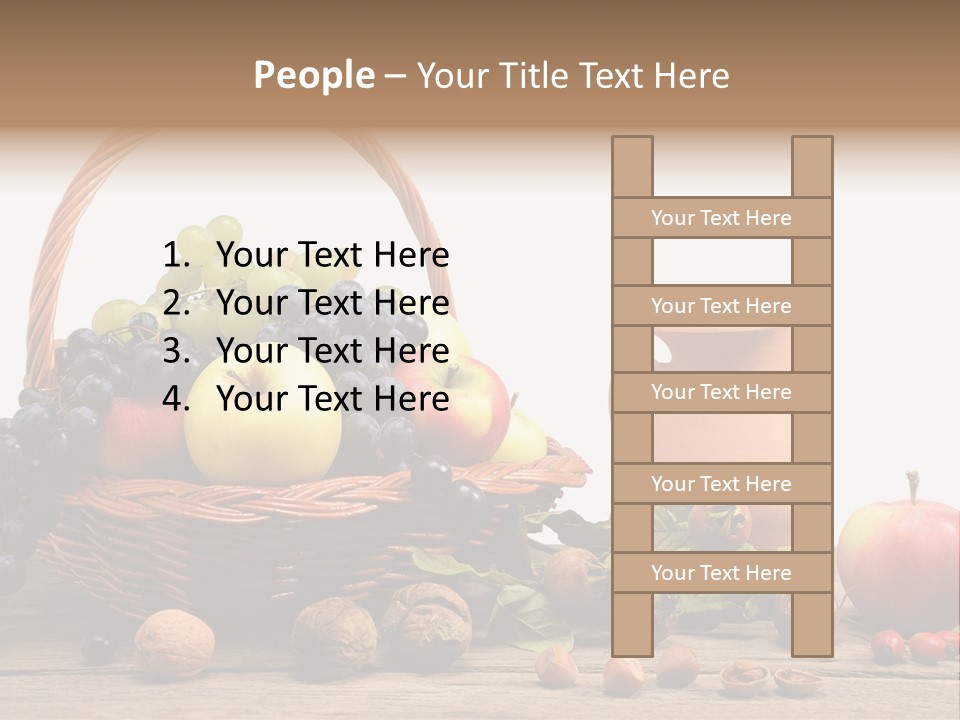 Wicker Basket Fruits Rose Hip PowerPoint Template