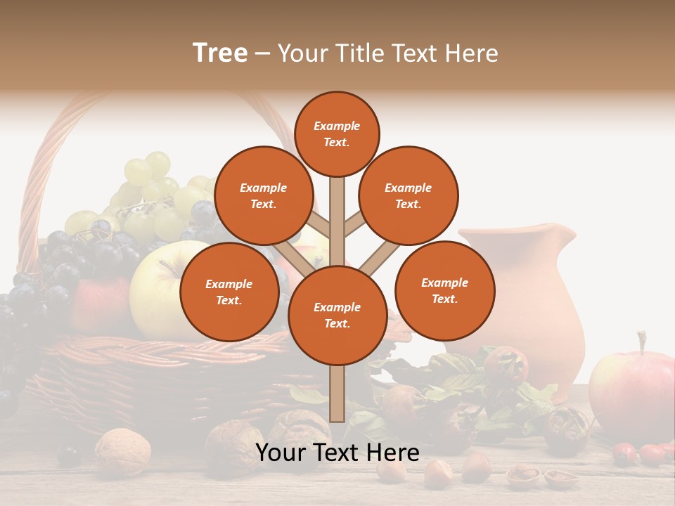 Wicker Basket Fruits Rose Hip PowerPoint Template