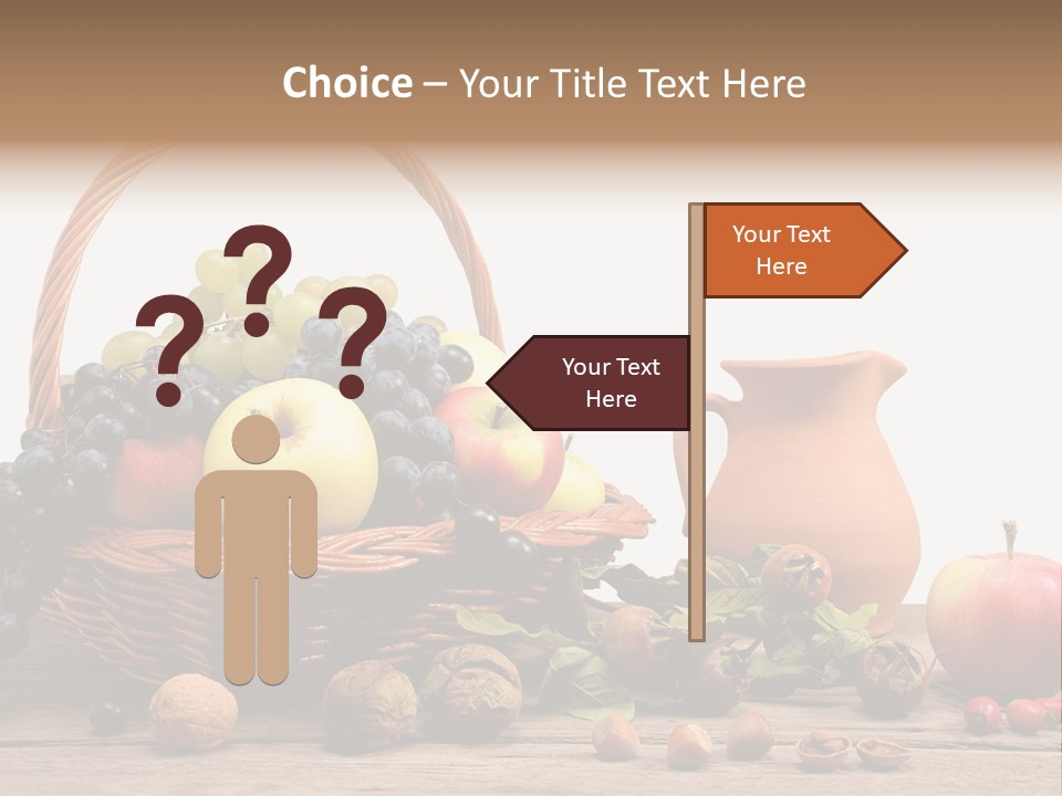 Wicker Basket Fruits Rose Hip PowerPoint Template