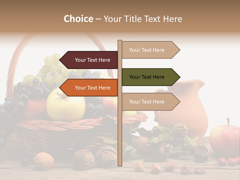Wicker Basket Fruits Rose Hip PowerPoint Template