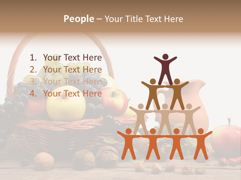 Wicker Basket Fruits Rose Hip PowerPoint Template