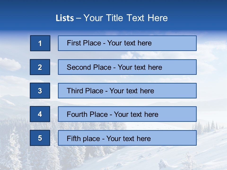 Flora Tree Hoarfrost PowerPoint Template
