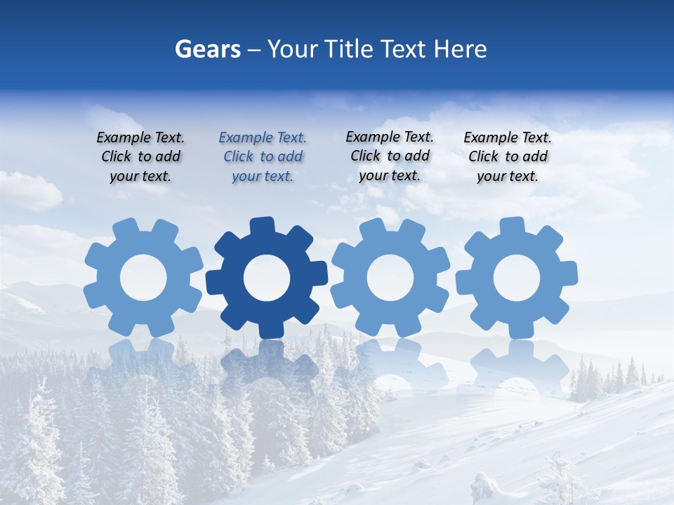 Flora Tree Hoarfrost PowerPoint Template