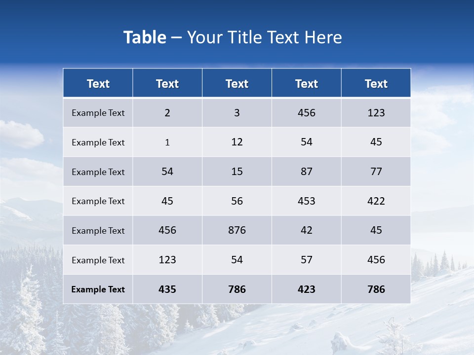 Flora Tree Hoarfrost PowerPoint Template
