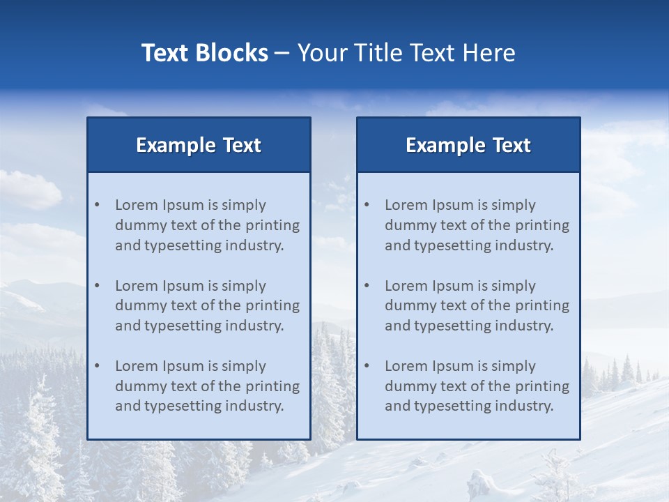 Flora Tree Hoarfrost PowerPoint Template