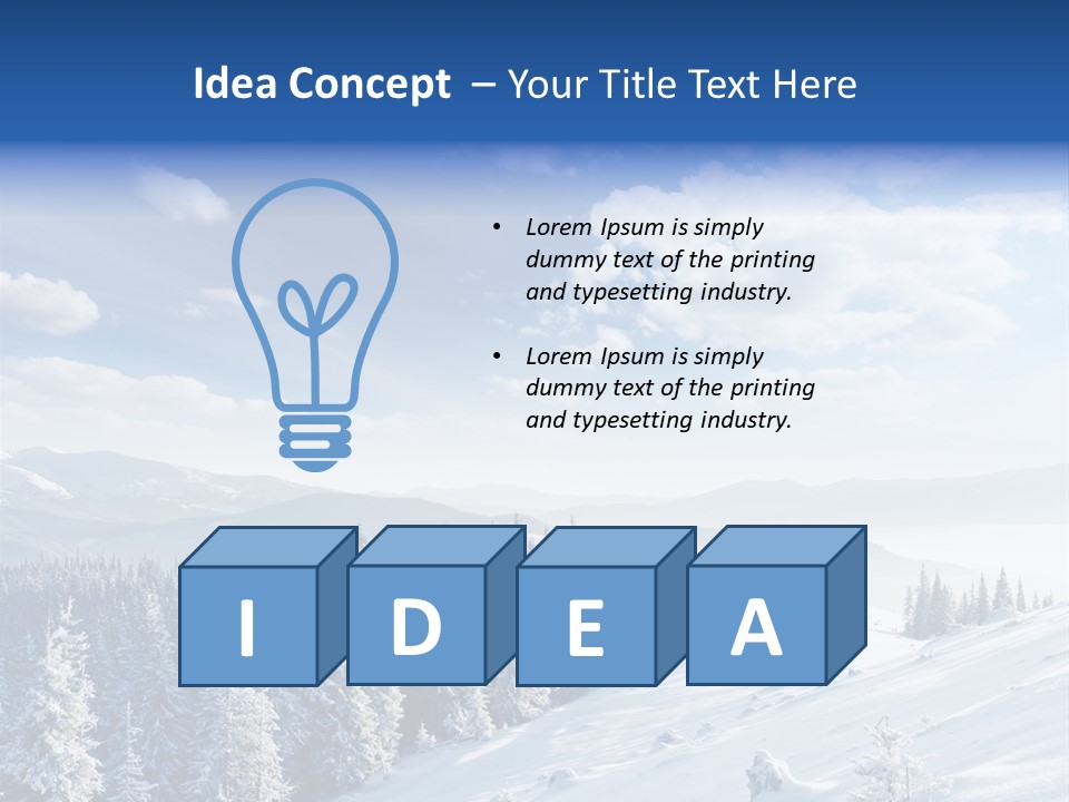 Flora Tree Hoarfrost PowerPoint Template