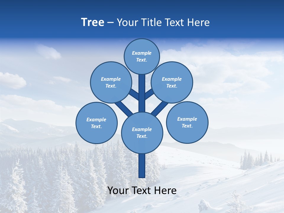 Flora Tree Hoarfrost PowerPoint Template