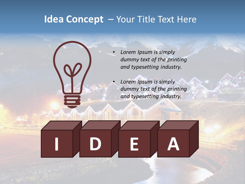 Luxury Evening Lamp PowerPoint Template