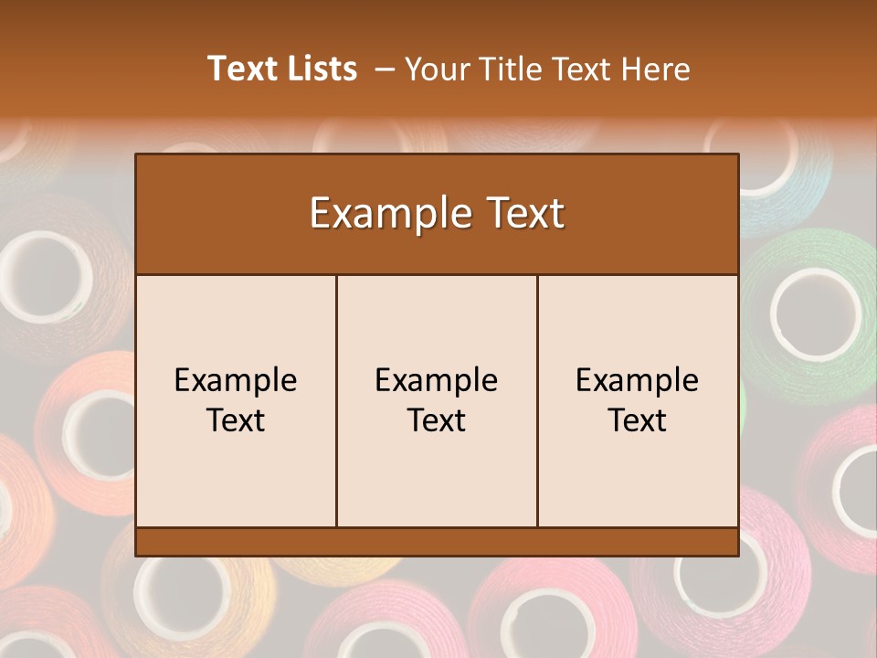 Colors Fibre Hobbies PowerPoint Template