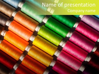 Embroidery Fabric Backgrounds PowerPoint Template