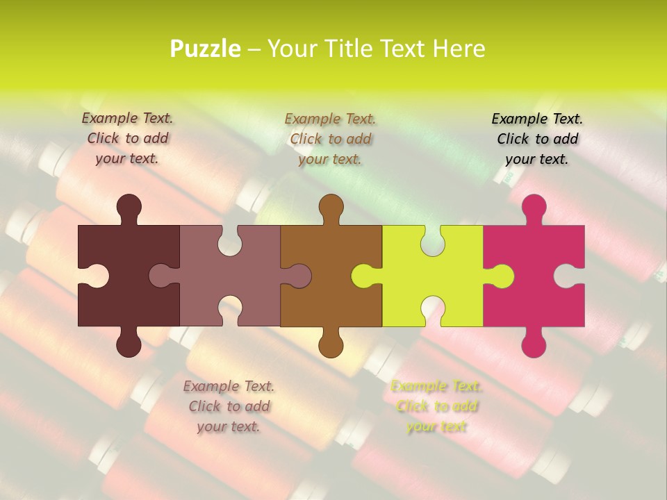 Embroidery Fabric Backgrounds PowerPoint Template