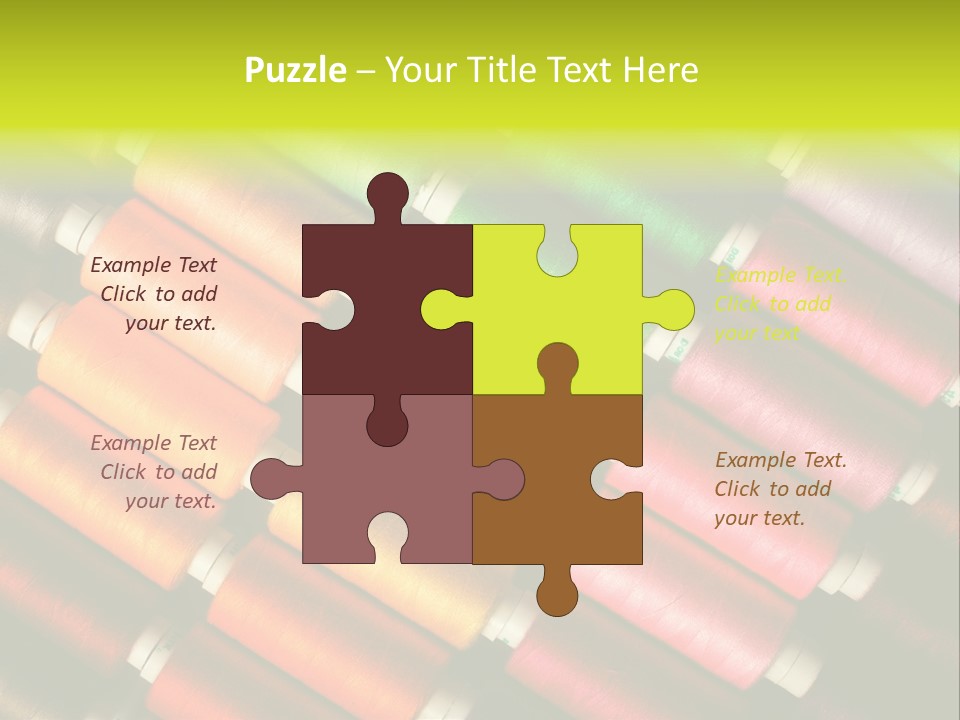 Embroidery Fabric Backgrounds PowerPoint Template