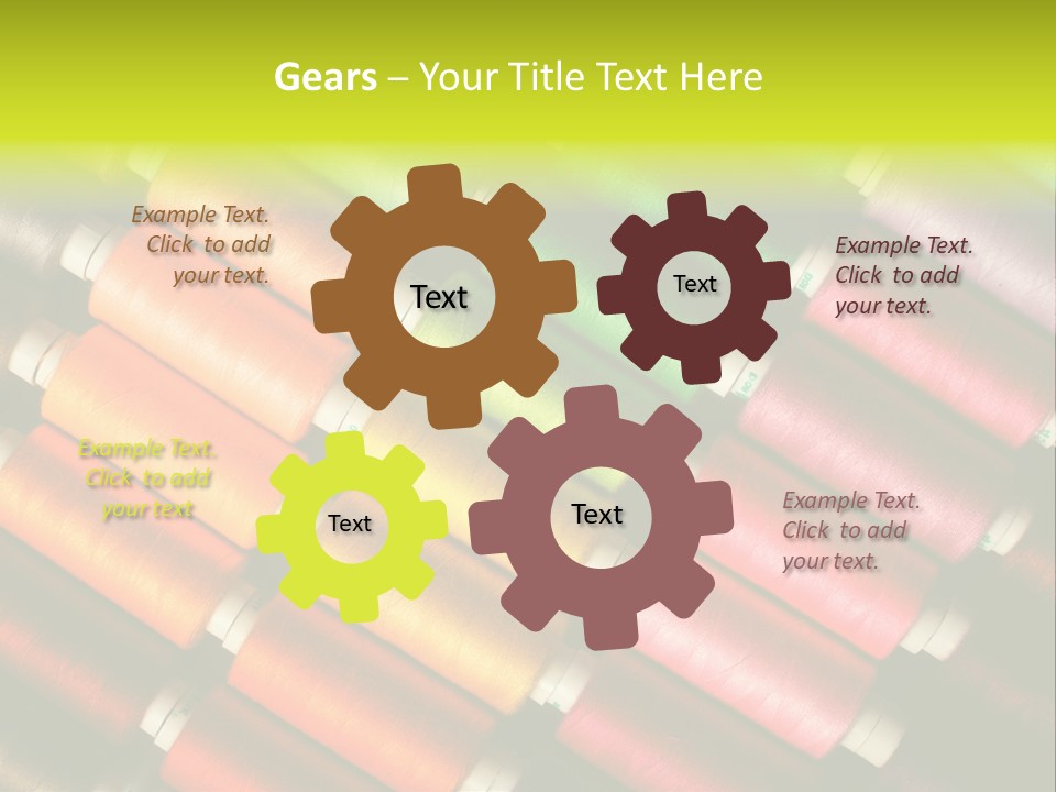 Embroidery Fabric Backgrounds PowerPoint Template