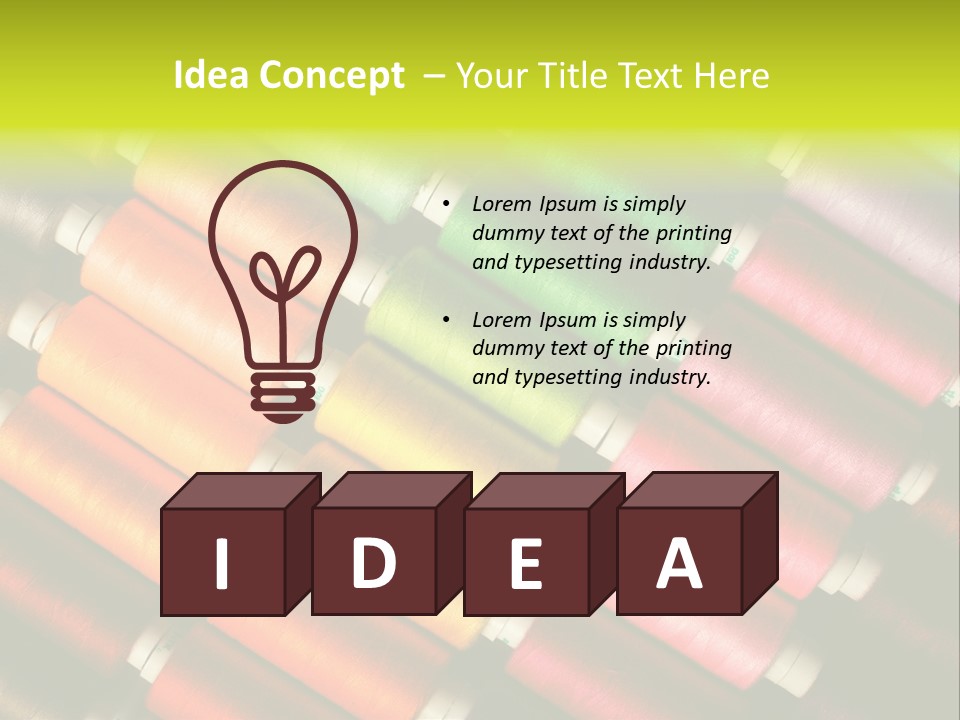 Embroidery Fabric Backgrounds PowerPoint Template