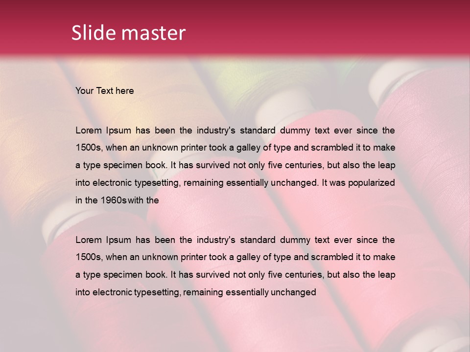 Material Fiber Bobbin PowerPoint Template