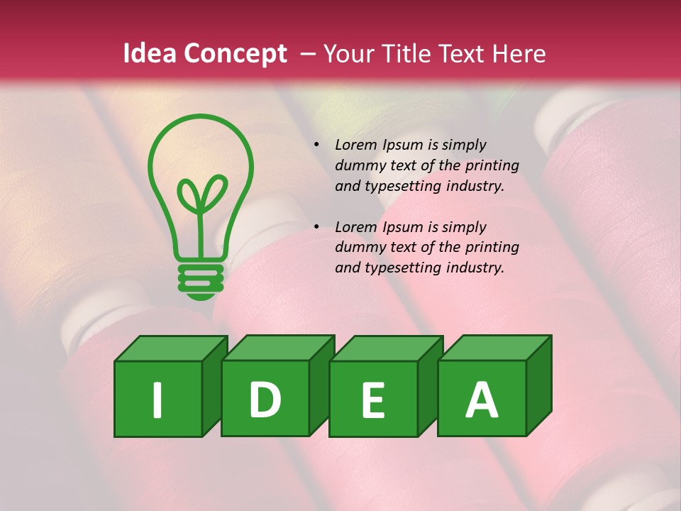 Material Fiber Bobbin PowerPoint Template