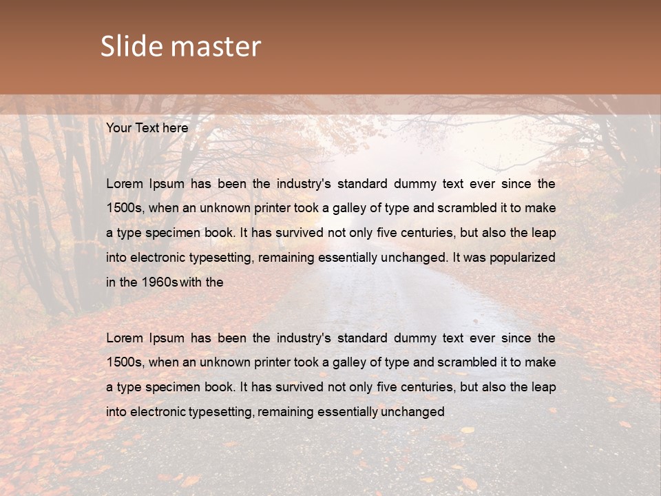 Road October Environment PowerPoint Template