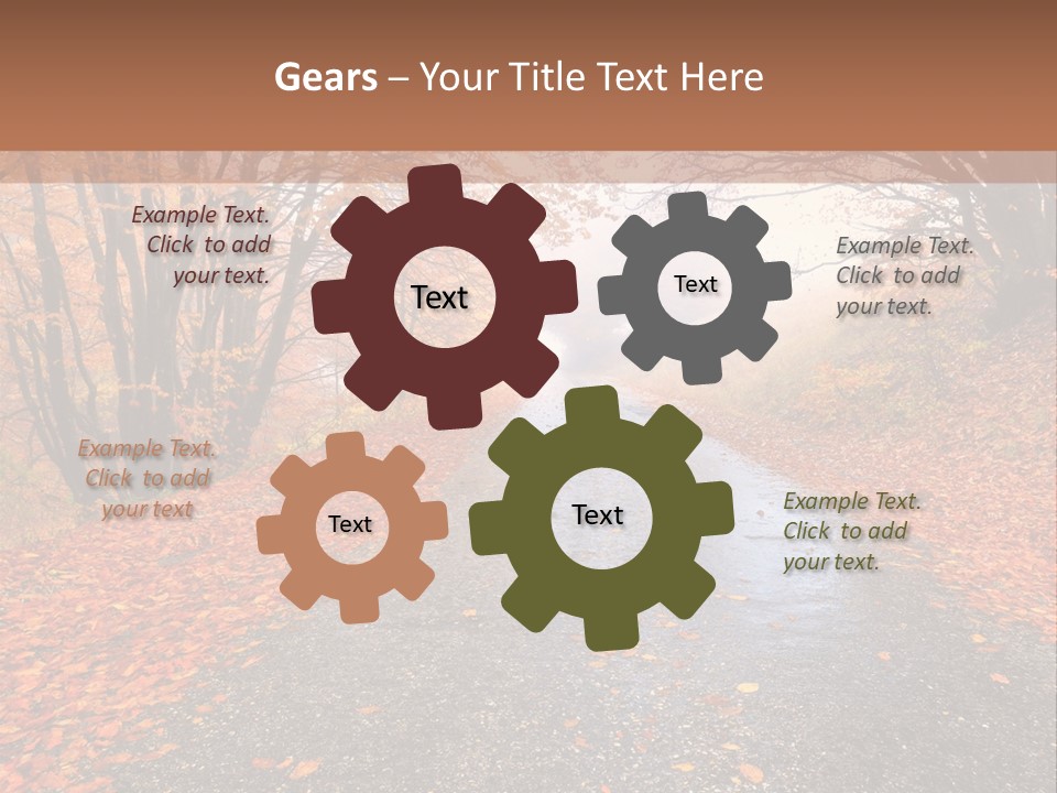 Road October Environment PowerPoint Template