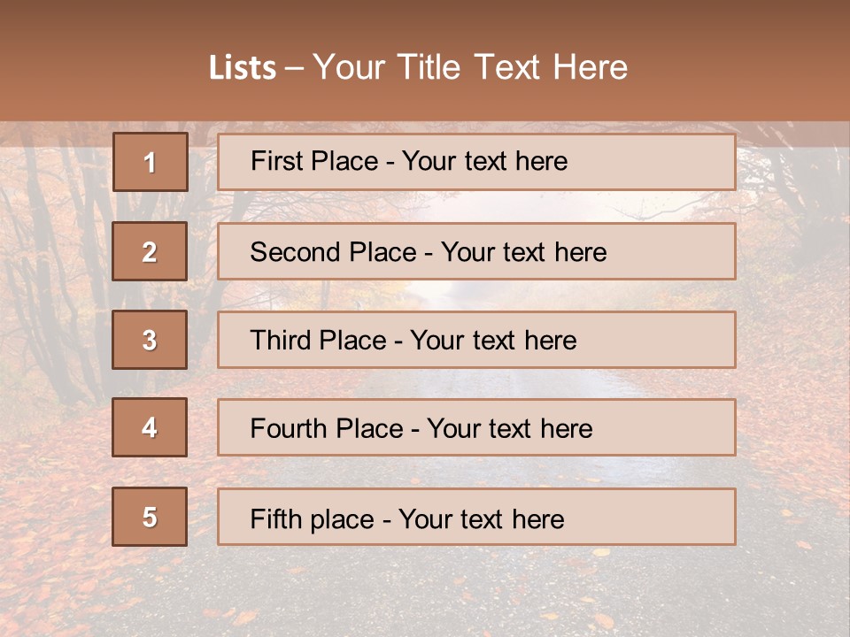 Road October Environment PowerPoint Template