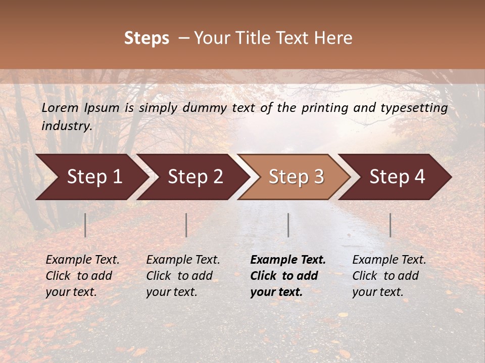 Road October Environment PowerPoint Template