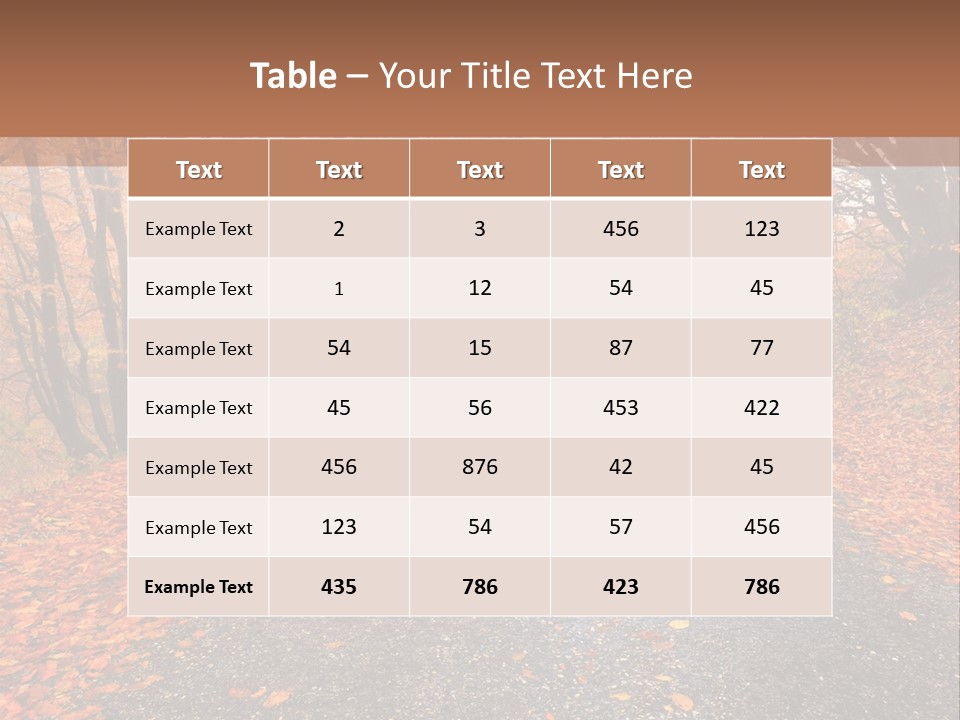 Road October Environment PowerPoint Template