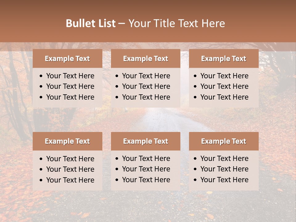 Road October Environment PowerPoint Template
