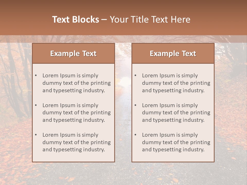 Road October Environment PowerPoint Template