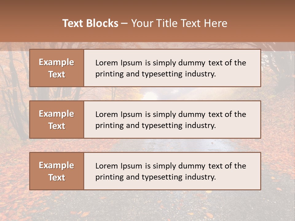 Road October Environment PowerPoint Template