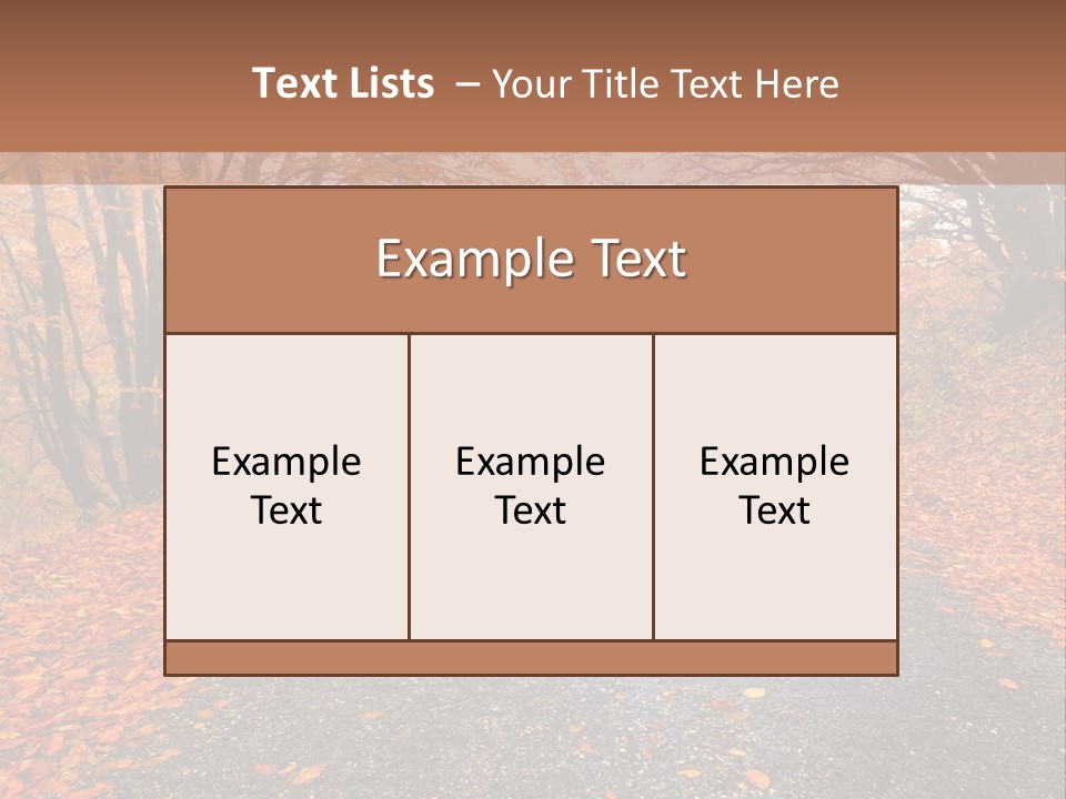 Road October Environment PowerPoint Template