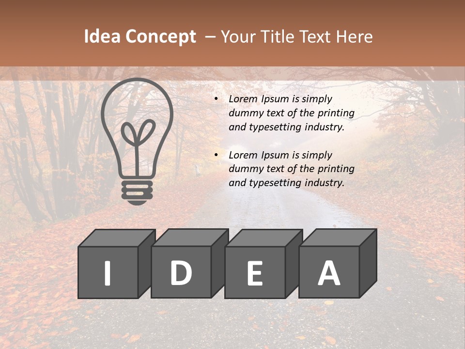 Road October Environment PowerPoint Template