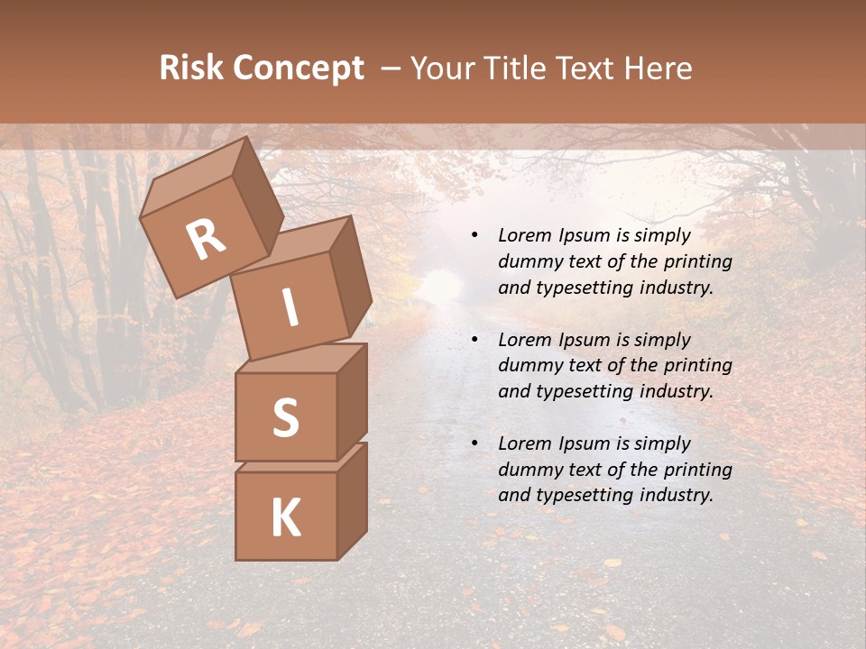 Road October Environment PowerPoint Template