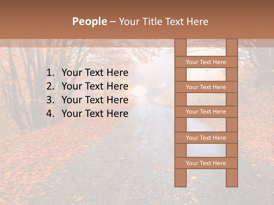 Road October Environment PowerPoint Template