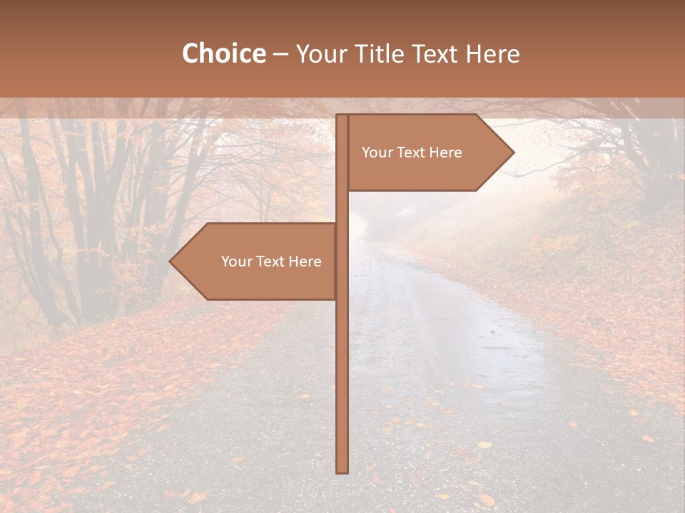 Road October Environment PowerPoint Template