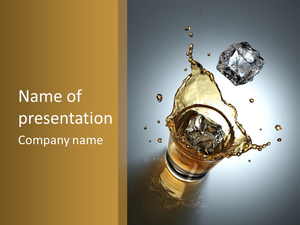 Soda Flow Bar PowerPoint Template