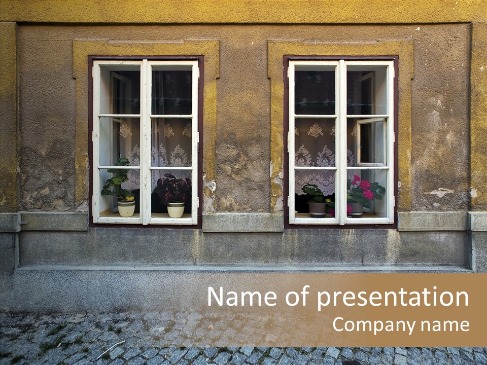 Facade Residential Corner PowerPoint Template